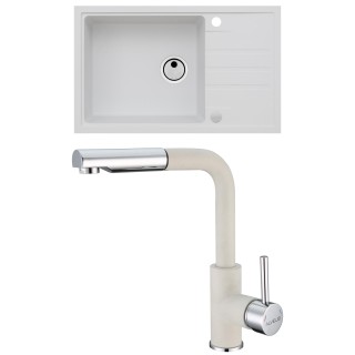 Set Alveus (dřez Intermezzo 130 White 11 + baterie Siros White 11)