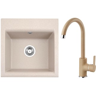 Set Alveus (dřez Gem 10 Beige 55 + baterie Tonia Beige 55)