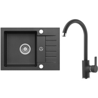 Set Alveus (dřez Niro 30 Black 91 + baterie Tonia Black 91)