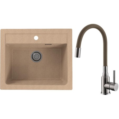 Set Alveus (dřez Atrox 30 Beige 55 + baterie Mintas Béžová/Kartáčovaná ocel) Set Alveus (dřez Atrox 30 Beige 55 + baterie Mintas Béžová/Kartáčovaná ocel)