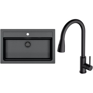 Set Alveus (dřez Atrox 40 Black Edition Black 91 + baterie Primrose - PS Deep Black 90)