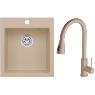 Set Alveus (dřez Cortina 20 Beige 55 + baterie Primrose - PS Beige 55)