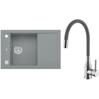 Set Alveus (dřez Formic 30 Beton 81 + baterie Mintas Beton/Chrom)