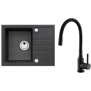 Set Alveus (dřez Intermezzo 30 Black 91 + baterie Mintas Černá matná)