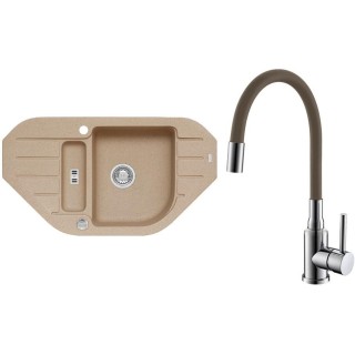 Set Alveus (dřez Niagara 60 Beige 55 + baterie Mintas Béžová/Chrom)