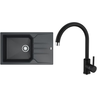 Set Alveus (dřez Record 40 Black 91 + baterie Kati Black 91)