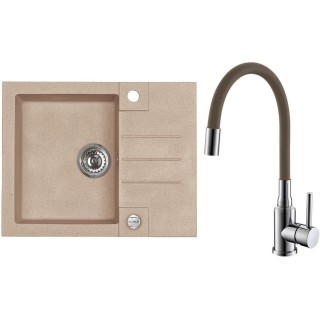 Set Alveus (dřez Rock 30 Beige 55 + baterie Mintas Béžová/Chrom)
