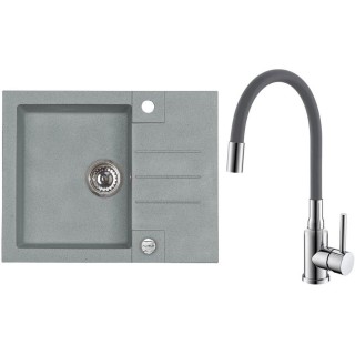 Set Alveus (dřez Rock 30 Beton 81 + baterie Mintas Beton/Chrom)
