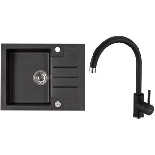 Set Alveus (dřez Rock 30 Black 91 + baterie Roxa Black 91)