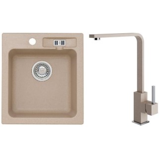 Set Alveus (dřez Victoria 20 Beige 55 + baterie Afra Beige 55)