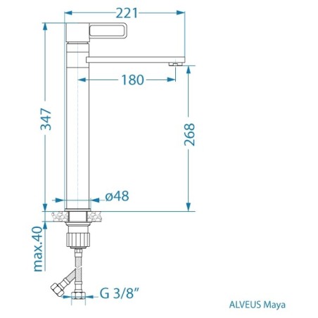 Kuchyňská baterie Alveus Maya Steel 04 Kuchyňská baterie Alveus Maya Steel 04