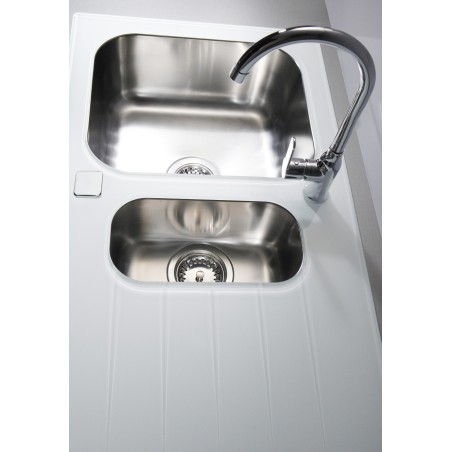 Kuchyňský dřez Alveus Glassix 20 bílá/satin