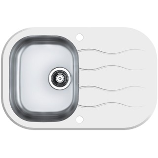 Kuchyňský dřez Alveus Wave 20 bílá/satin