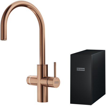 Kuchyňská baterie s filtračním systémem Franke Mythos Water Hub All in One Celonerez měděná