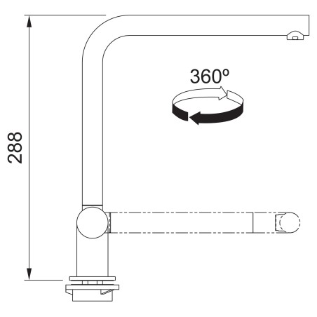 Kuchyňská baterie Franke FN 9311.031 Chrom, sklopná