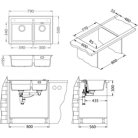 Kuchyňský dřez Alveus Atrox 50 QC Ivory A20