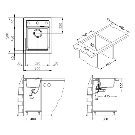 Kuchyňský dřez Alveus Atrox 10 QC Glacier A10
