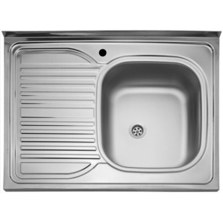 Kuchyňský dřez Sinks CLP-D 800 M 0,5 mm, matný, pravý s lemem