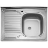 Kuchyňský dřez Sinks CLP-D 800 M 0,5 mm, matný, pravý s lemem