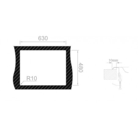 Kuchyňský dřez Sinks Okio 650 V 0,6 mm leštěný