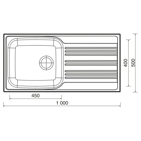 Kuchyňský dřez Sinks Star 1000 XXL V 0,7mm, matný