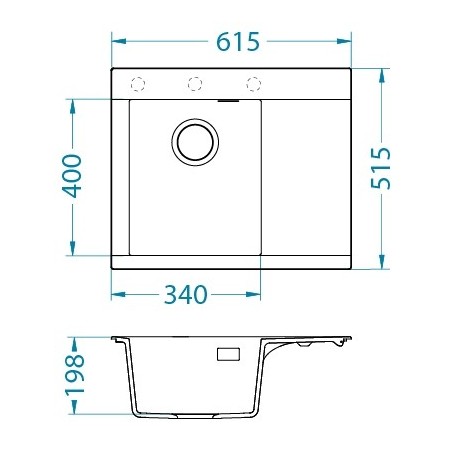Kuchyňský dřez Alveus Pure-G 50 QC Stone A80, pravý