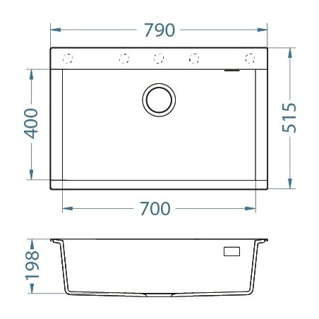Kuchyňský dřez Alveus Pure-G 40 QC Deep Black A90