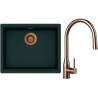 Set Schock S32-9 (dřez Kiruna N-100L Ivy + baterie Kavus.120 Copper brushed)
