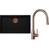 Set Schock S33-9 (dřez Kiruna N-100XL Night + baterie Kavus.120 Copper brushed)