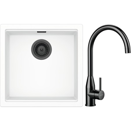 Set Schock S31-5 (dřez Kiruna N-100 Day + baterie Kavus Gunmetal brushed)