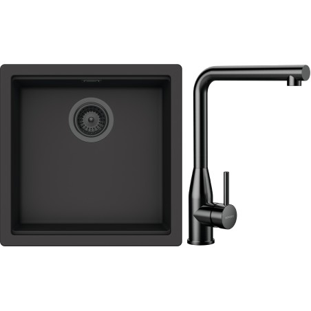 Set Schock S31-15 (dřez Kiruna N-100 Dusk + baterie Keto Gunmetal brushed)