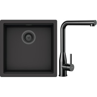 Set Schock S31-20 (dřez Kiruna N-100 Dusk + baterie Keto.120 Gunmetal brushed + komponenty...