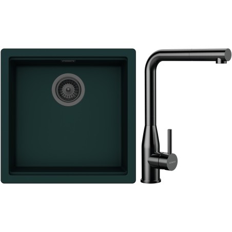 Set Schock S31-20 (dřez Kiruna N-100 Ivy + baterie Keto.120 Gunmetal brushed)