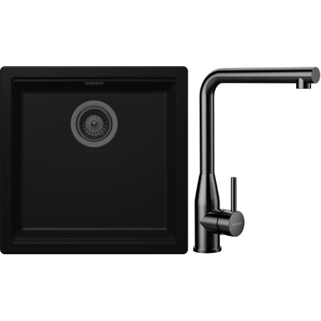 Set Schock S31-15 (dřez Kiruna N-100 Night + baterie Keto Gunmetal brushed)