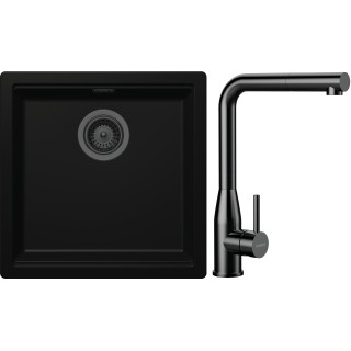 Set Schock S31-20 (dřez Kiruna N-100 Night + baterie Keto.120 Gunmetal brushed + komponenty...