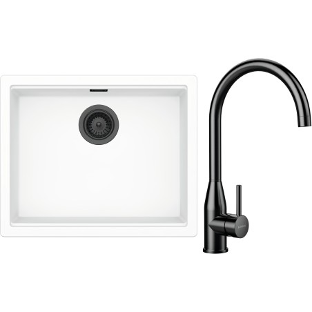 Set Schock S32-5 (dřez Kiruna N-100L Day + baterie Kavus Gunmetal brushed)