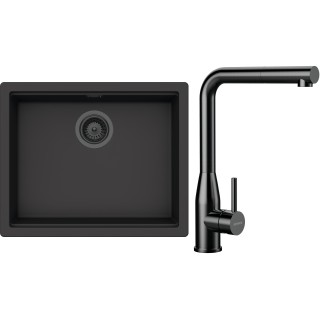 Set Schock S32-20 (dřez Kiruna N-100L Dusk + baterie Keto.120 Gunmetal brushed + komponenty...