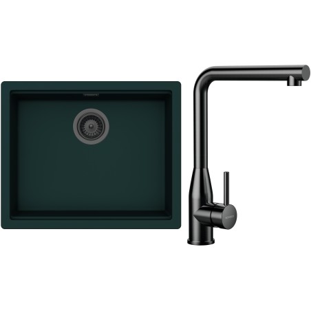 Set Schock S32-15 (dřez Kiruna N-100L Ivy + baterie Keto Gunmetal brushed)