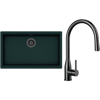 Set Schock S33-10 (dřez Kiruna N-100XL Ivy + baterie Kavus.120 Gunmetal brushed + komponenty...