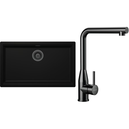 Set Schock S33-15 (dřez Kiruna N-100XL Night + baterie Keto Gunmetal brushed)