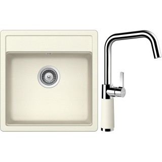 Set Schock S10-8 (dřez Mono N-100S Magnolia + baterie SC-530 Magnolia)