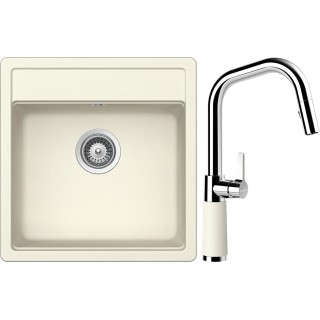 Set Schock S10-9 (dřez Mono N-100S Magnolia + baterie SC-530.120 Magnolia)