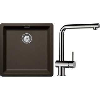 Set Schock S11-3 (dřez Greenwich N-100 Bronze + baterie Epos Nerezový vzhled)