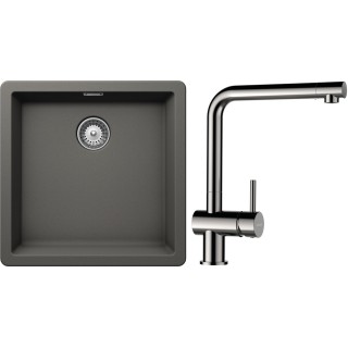 Set Schock S11-3 (dřez Greenwich N-100 Silverstone + baterie Epos Nerezový vzhled)