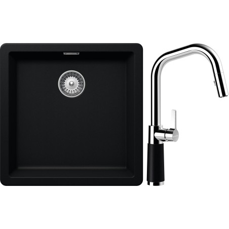 Set Schock S11-9 (dřez Greenwich N-100 Puro + baterie SC-530.120 Puro)