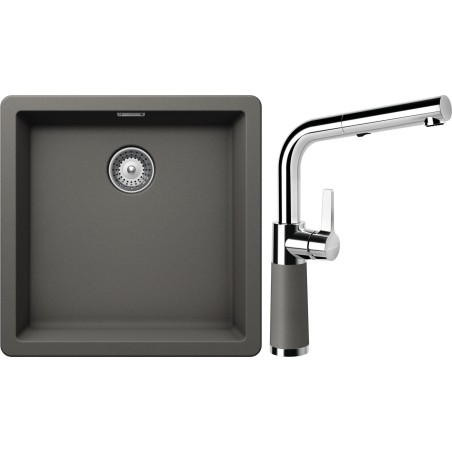 Set Schock S11-11 (dřez Greenwich N-100 Silverstone + baterie SC-540.120 Silverstone)