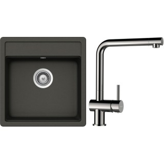 Set Schock S23-5 (dřez Nemo N-100S Asphalt + baterie Epos Nerezový vzhled)