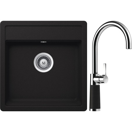 Set Schock S23-8 (dřez Nemo N-100S Onyx + baterie SC-520 Onyx)