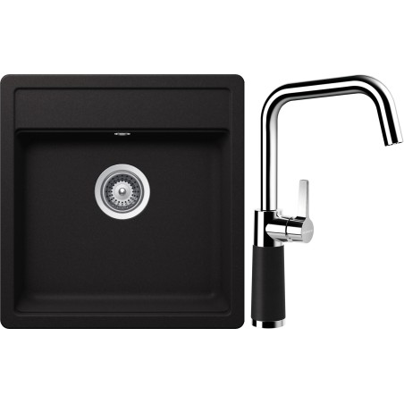 Set Schock S23-10 (dřez Nemo N-100S Nero + baterie SC-530 Nero)