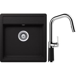 Set Schock S23-11 (dřez Nemo N-100S Nero + baterie SC-530.120 Nero)